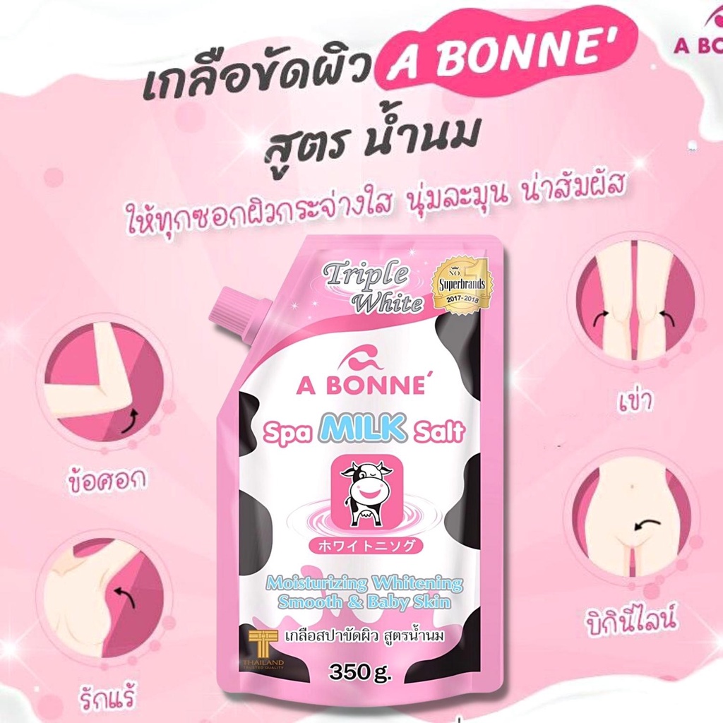 Muối Tắm Sữa Bò Tẩy Tế Bào Chết A Bonne Spa Milk Salt Thái Lan 350gr