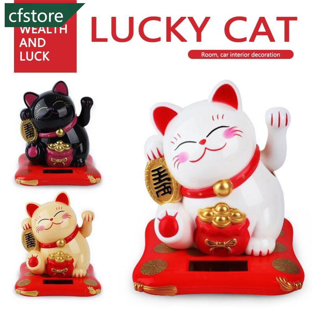 Mèo May Mắn Sử Dụng Năng Lượng Mặt Trời Dùng Để Trang Trí Năm Mới K6Q3