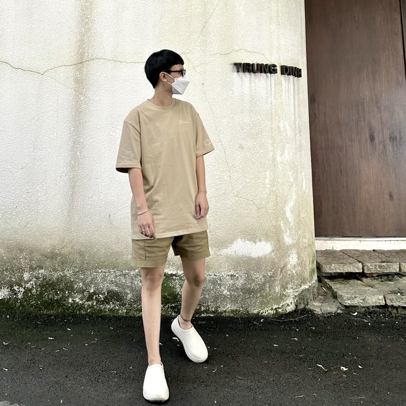 ÁO THUN COTTON OVERSIZE_ XANH RÊU & KEM _ DREAMER TEE’s KN