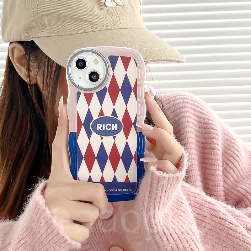 Soft Casing Samsung Galaxy A54 A34 A24 A14 A04 A12 A73 A53 A52 A52S A33 A32 A23 A72 A22 A13 4G 5G A03S A02S A11 A02 A03 A51 A50 A50S A30S A20 A30 A20S A10S A21S M22 M32 M12 M11 M02 Cute Lines Grid Lucky Wave Edge Fine hole Lens protection Phone Case BW 13