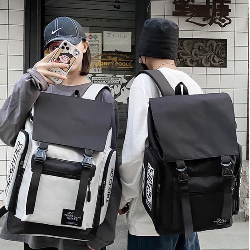 Balo Nam Thời Trang Trend Off Đi Học, Du Lịch, Balo Đựng Laptop Hình Hộp Cỡ Lớn - BALOTOT.VN