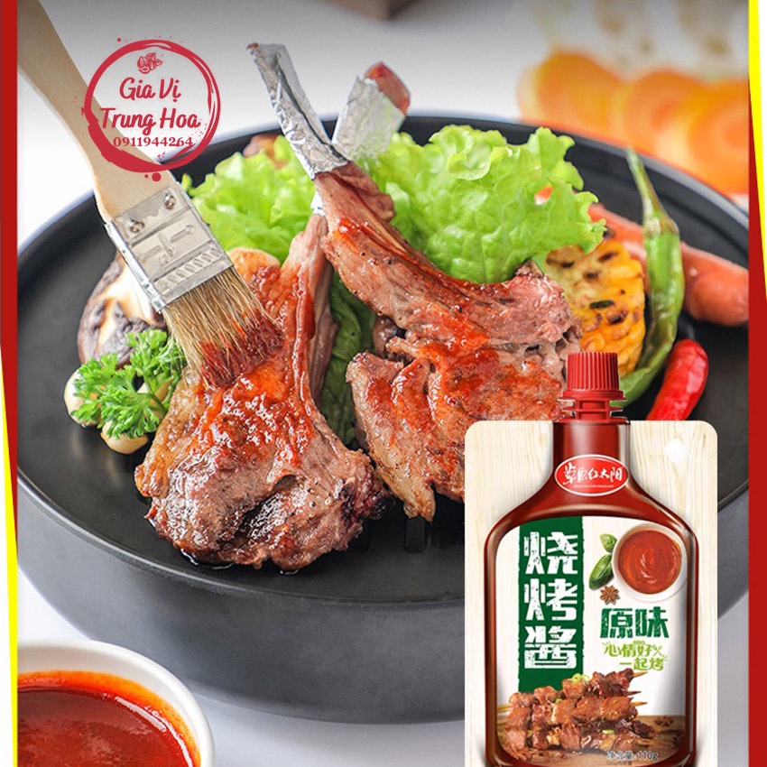 Sốt Ướp Thịt Xiên Nướng, BBQ Grassland Red Sun 110g chuẩn Orleans