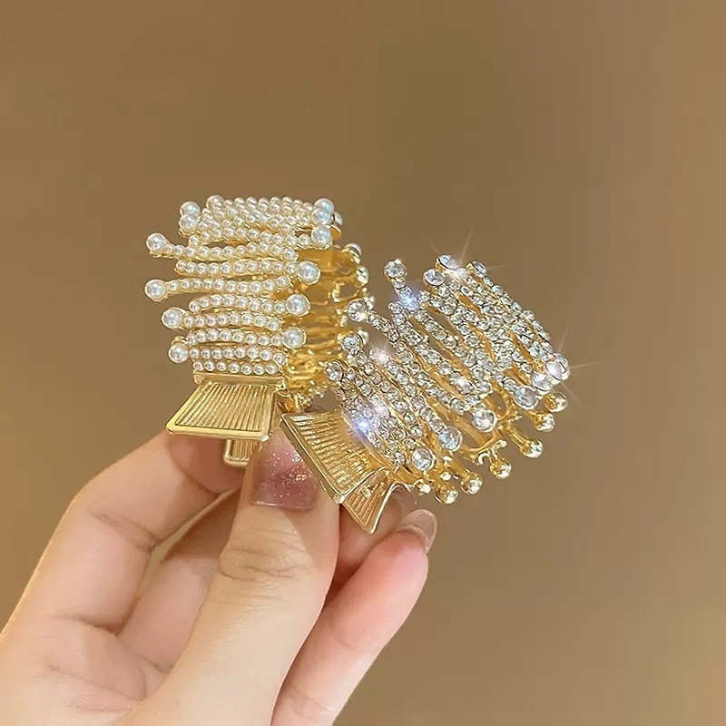 Kẹp Tóc Đuôi Ngựa Đính Đá Cao Cấp Thời Trang Dành Cho Nữ