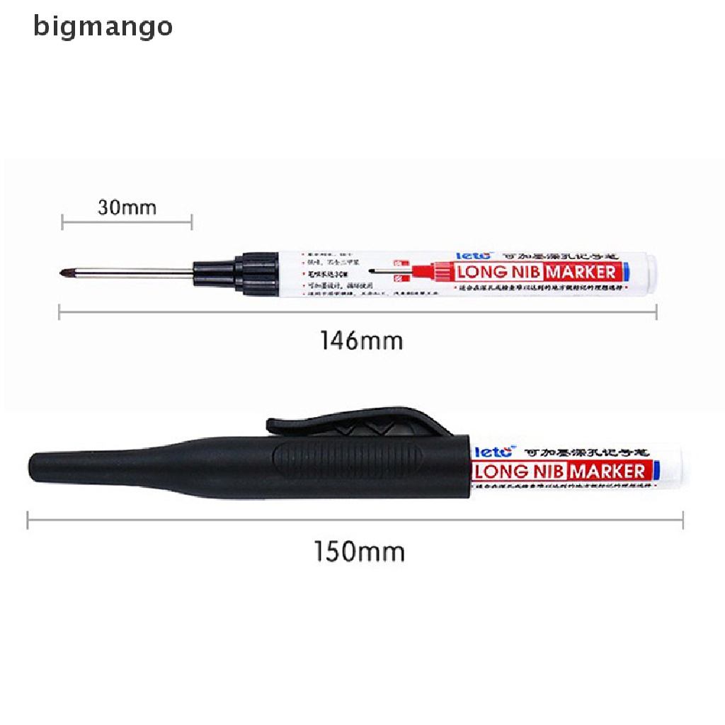 Bigmango Bút Đánh Dấu Mực Đen Với Lỗ Dài Đa Năng Trang Trí Nhà Tắm / Chế Tác Gỗ