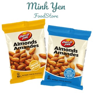 Hạnh Nhân 50g Dan D Pak | Có Muối & Không Muối | Snack Dinh Dưỡng | HSD 12 Tháng