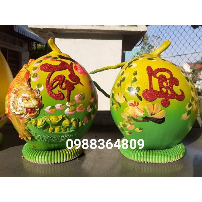 Chữ thư pháp tết 10cm và 12cm , chữ đơn dán dưa dừa bưởi