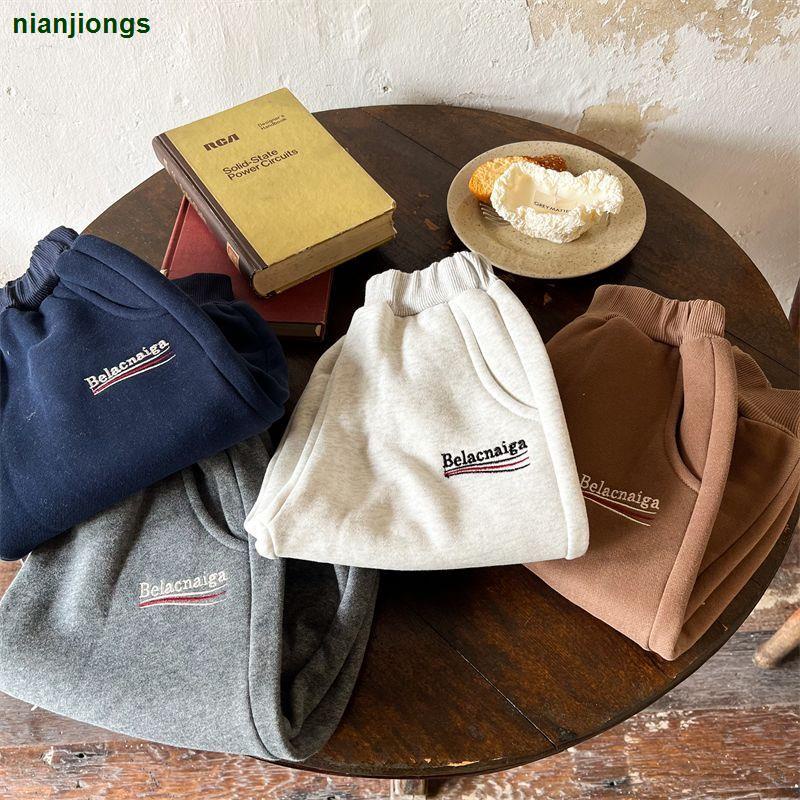 Hàng Mới Về Bộ Quần Áo Nỉ Lót Lông Cừu Thêu Hình Thỏ Thời Trang Mùa Đông 2022 Dành Cho Bé Trai Gái