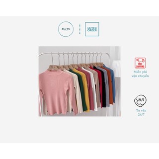 Áo len tăm cổ 3 phân KH11, áo len tăm giữ nhiệt cổ cao 3cm siêu ấm hàng cao cấp