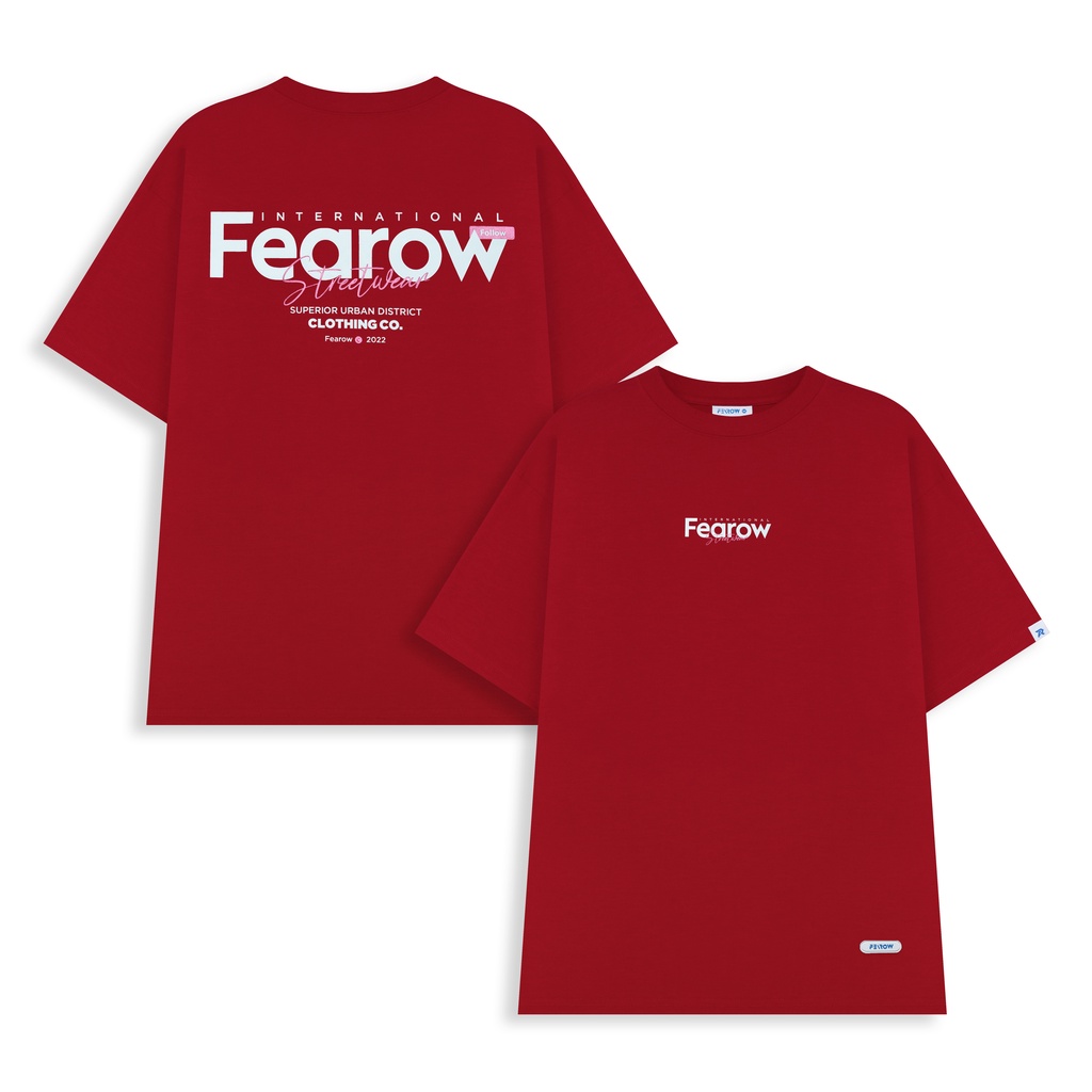 Áo thun nam nữ local brand unisex Fearow Multifont / Màu Đỏ - ATF1005