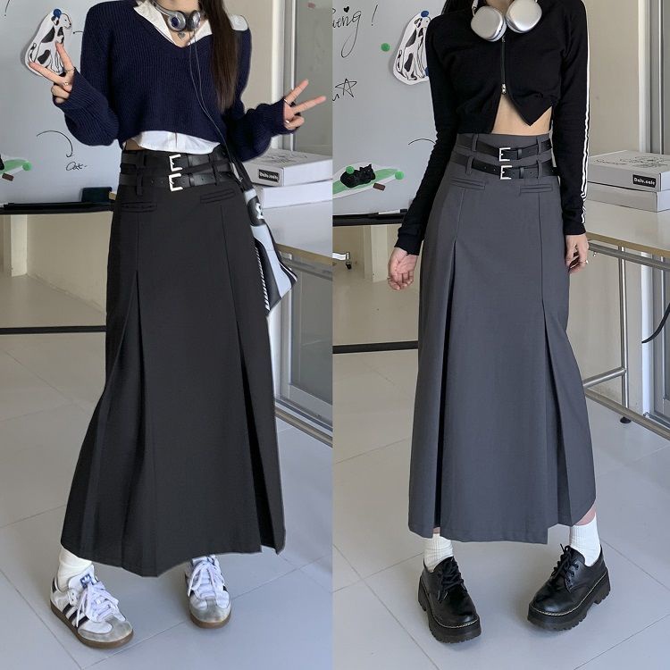 IELGYChân Váy Chữ a Lưng Cao Thời Trang Dành Cho Nữ