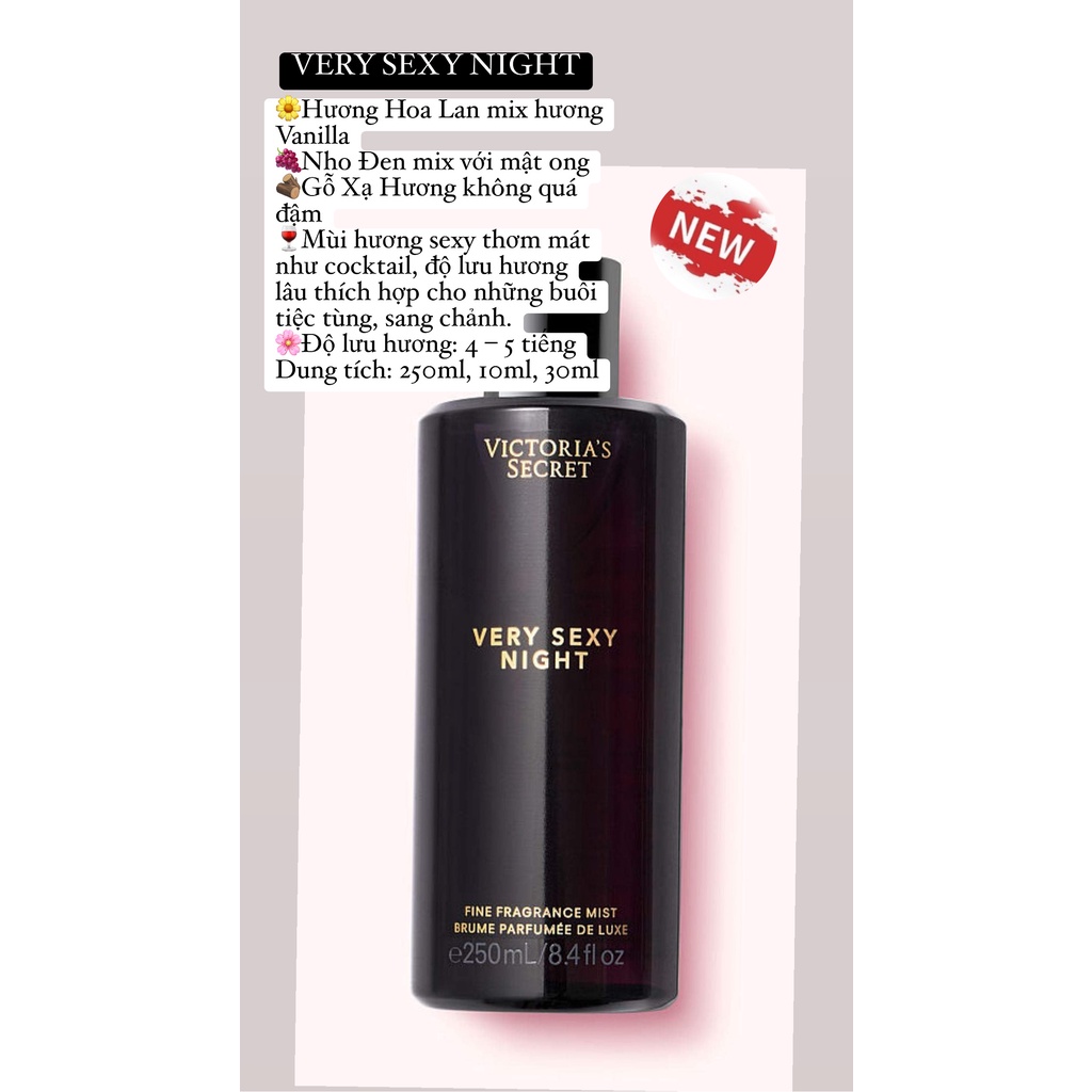 Xịt thơm Bodymist Victoria's Secrect Nội Địa Trung Freeship