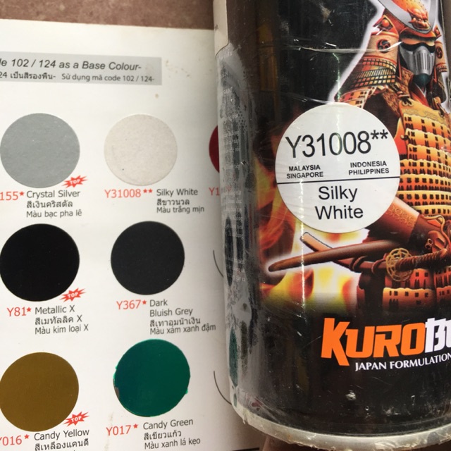 Bộ sản phẩm Sơn xit Samurai MÃ Y31008 màu trắng mịn mua kèm chai tẩy sơn giá tốt