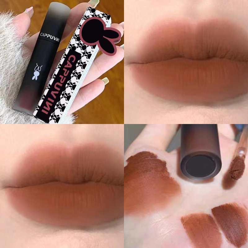 Son Bóng Dạng Lỏng Dưỡng Ẩm Lâu Trôi Quyến Rũ Thiết Kế Vỏ Màu Đen