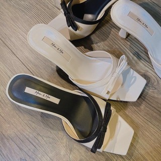 GUỐC NỮ QUAI NƠ GÓT 6CM DA MỀM