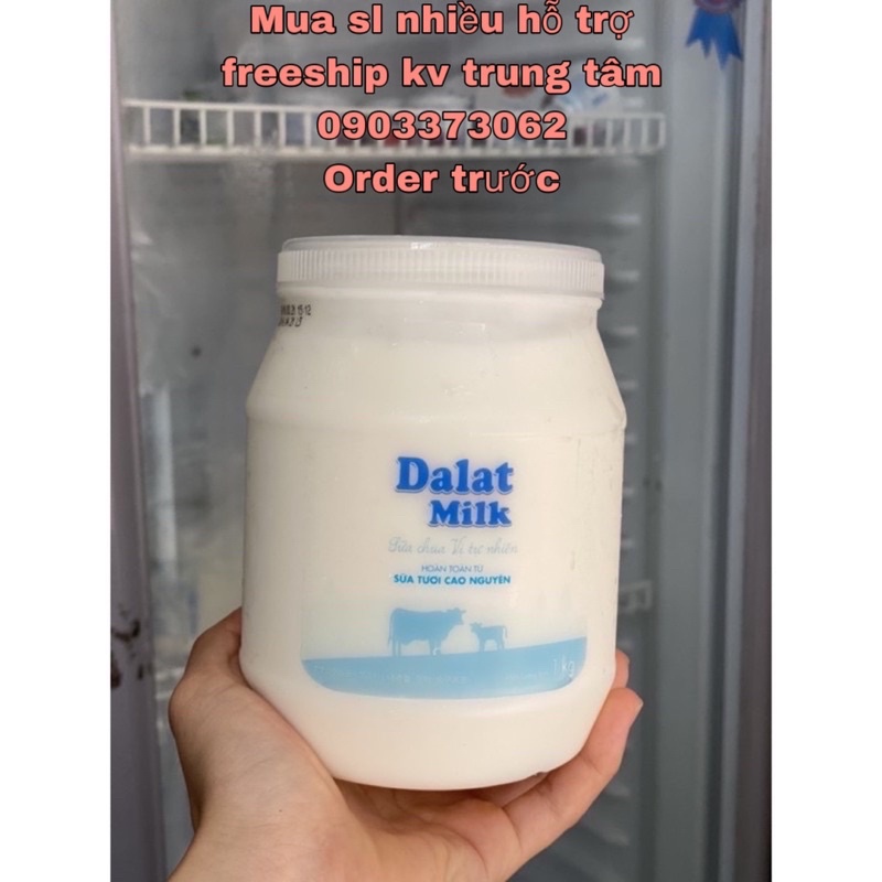 SỮA CHUA ĂN KHÔNG ĐƯỜNG DALATMILK 1 KG DATE MỚI HÀNG SẴN