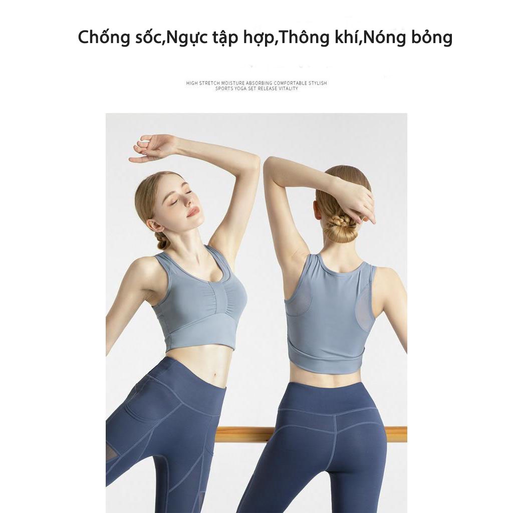 Bộ Đồ Tập Yoga Lưng Cao Dáng Ôm Đính Nơ Phong Cách Mới