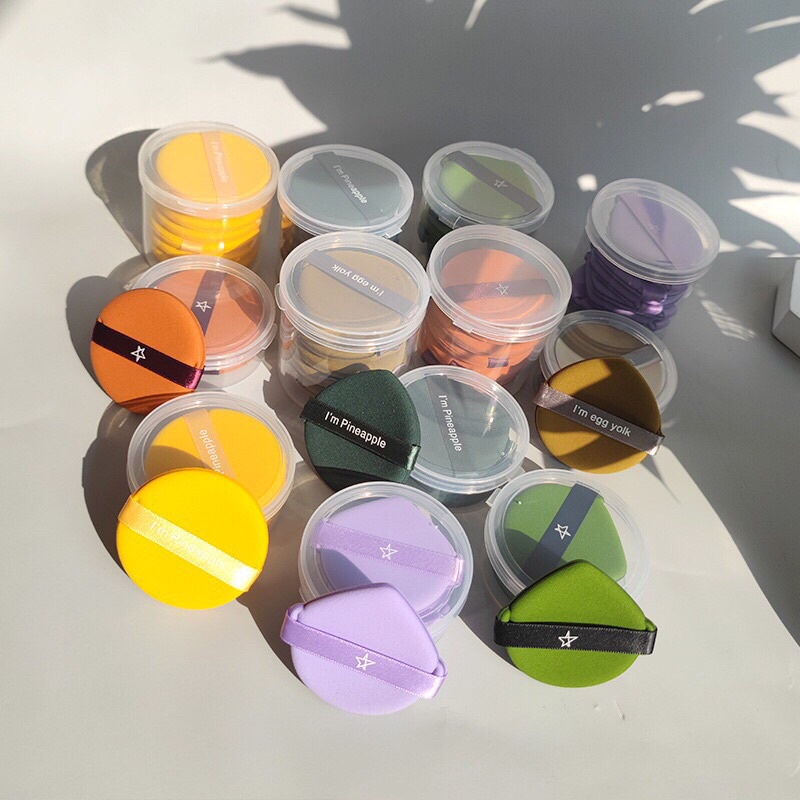 Set 7 Miếng Bông Phấn trang điểm có hộp đựng xịn xò