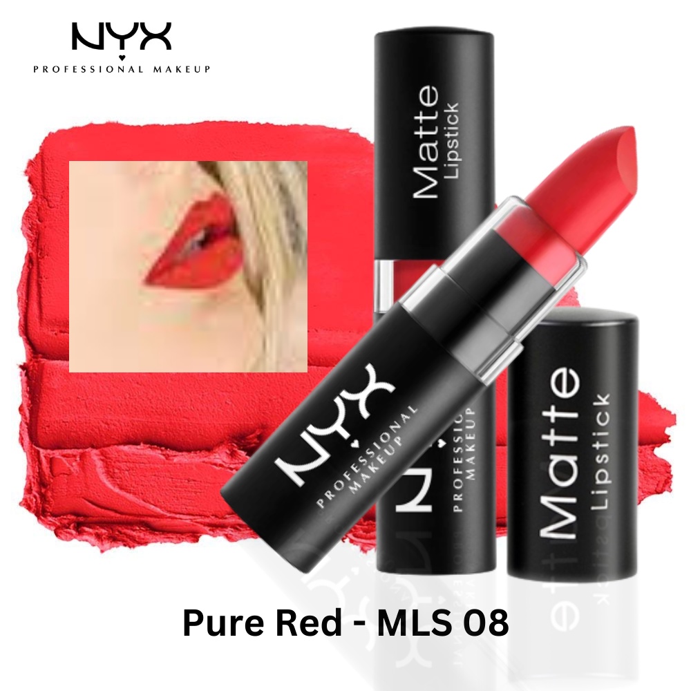Son lì NYX Professional Makeup Matte Lipstick mềm mại - PURE RED