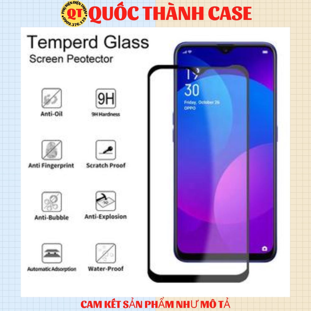 Kính cường lực full cho oppo reno 2f 2 A9 A5 2020 K3 F11PRO F11 F9 F7 A7 A5S A3S A1K F5 F3 FULL 9D 10D 11D