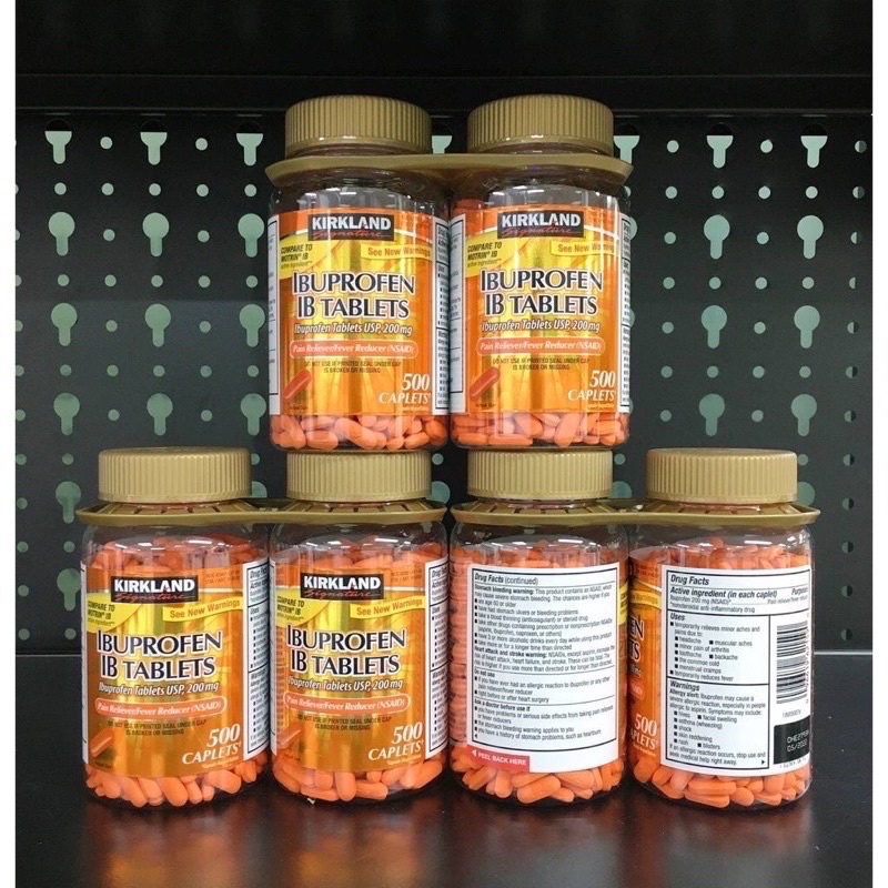 Viên uống Ibuprofen Kirkland 500 viên màu cam Của mỹ🇺🇸