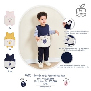 La pomme áo gile fur la pomme baby bear aw2022