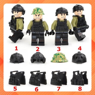 Đồ chơi lắp rápcombo 10 phụ kiện mũ và áo giáp cho lính no.103