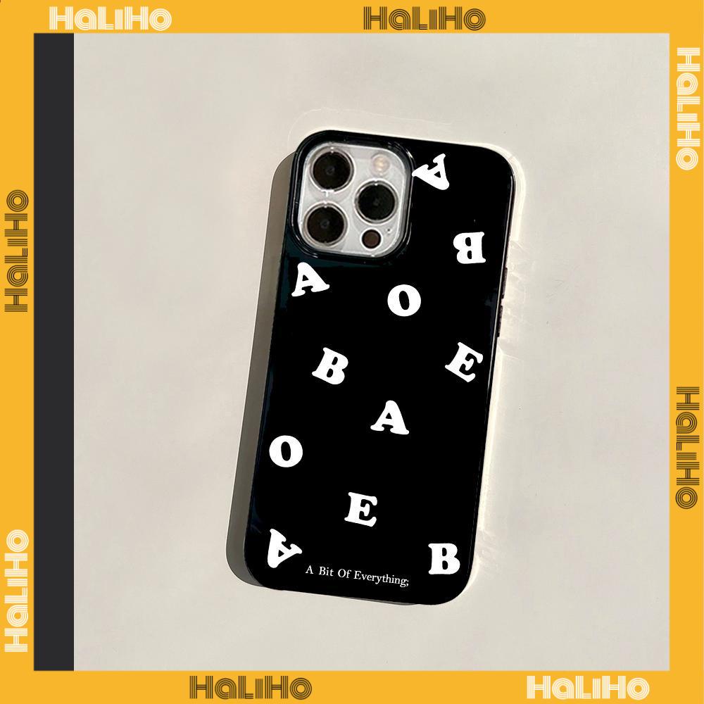 Ốp điện thoại TPU đen in chữ cái lộn xộn sáng tạo thích hợp cho iPhone 13 12 11 Pro Max 7 8 Plus X XR 14 Pro Max