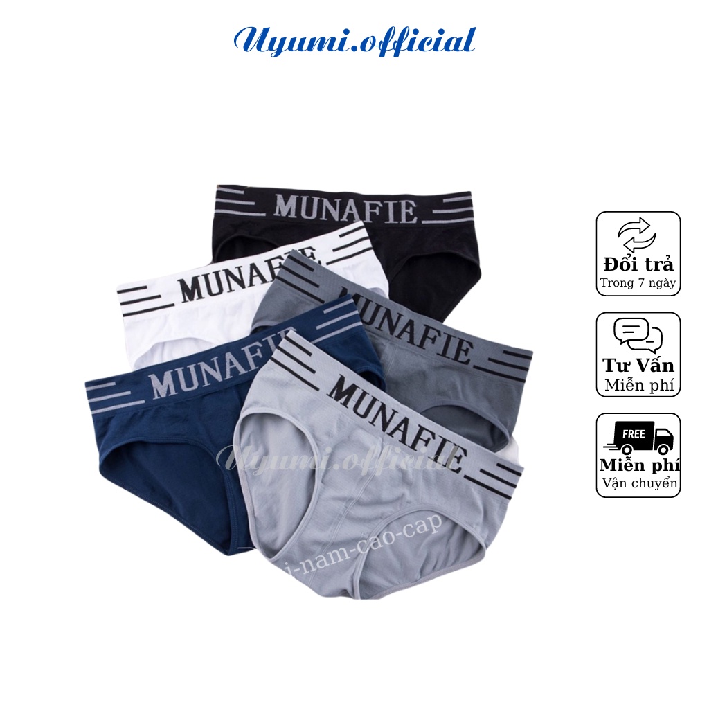 Quần lót nam tam giác, quần sịp nam tam giác MUNAFIE chất liệu Cotton thoáng mát thấm hút mồ hôi