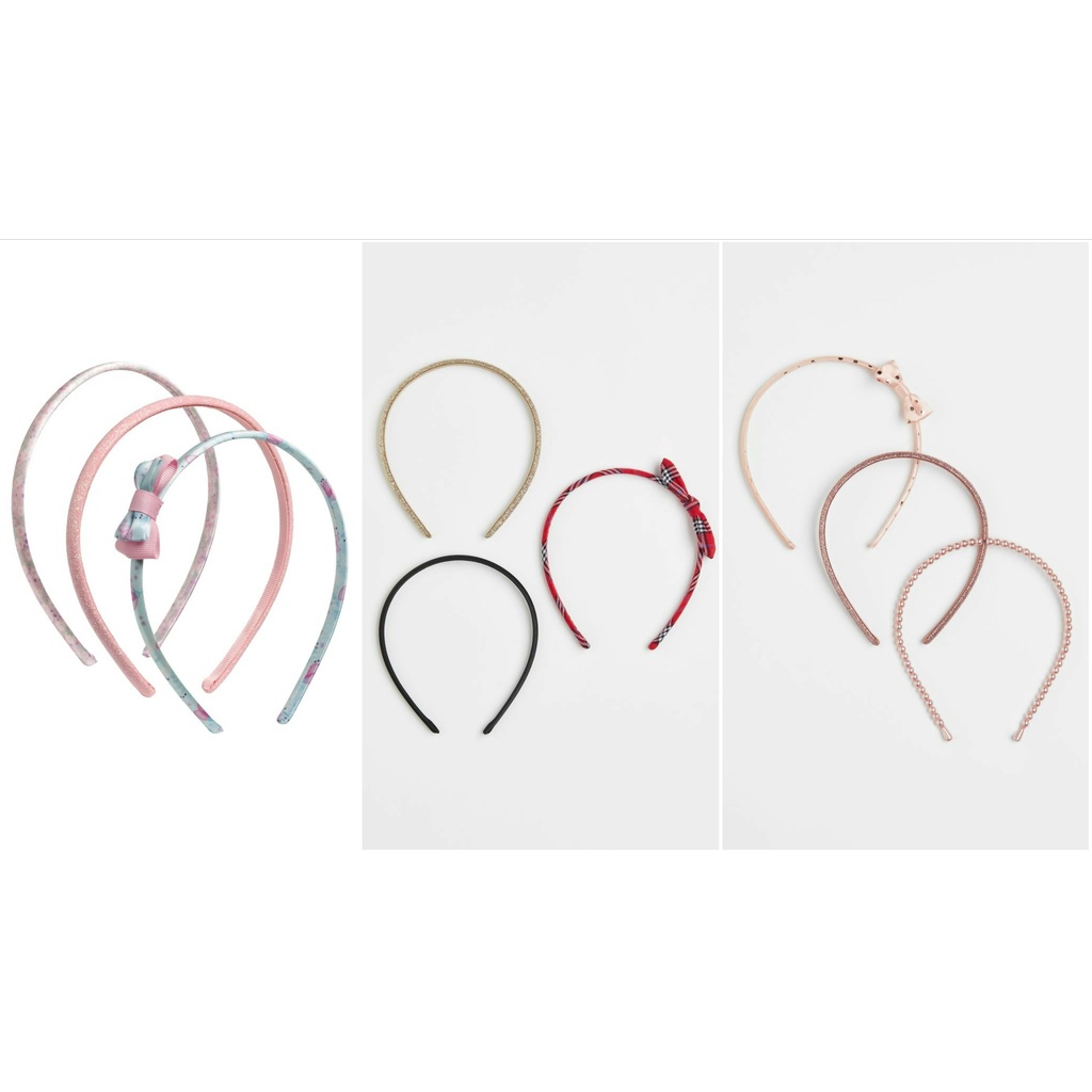 Set 3 bờm tóc xanh đỏ HM H&M_hàng chính hãng Anh