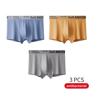 Cmenin miiow 3 quần lót cotton người boxer nam graphene kháng khuẩn mềm quần lót nam boxer quần short quần lót 4xl mrm1923