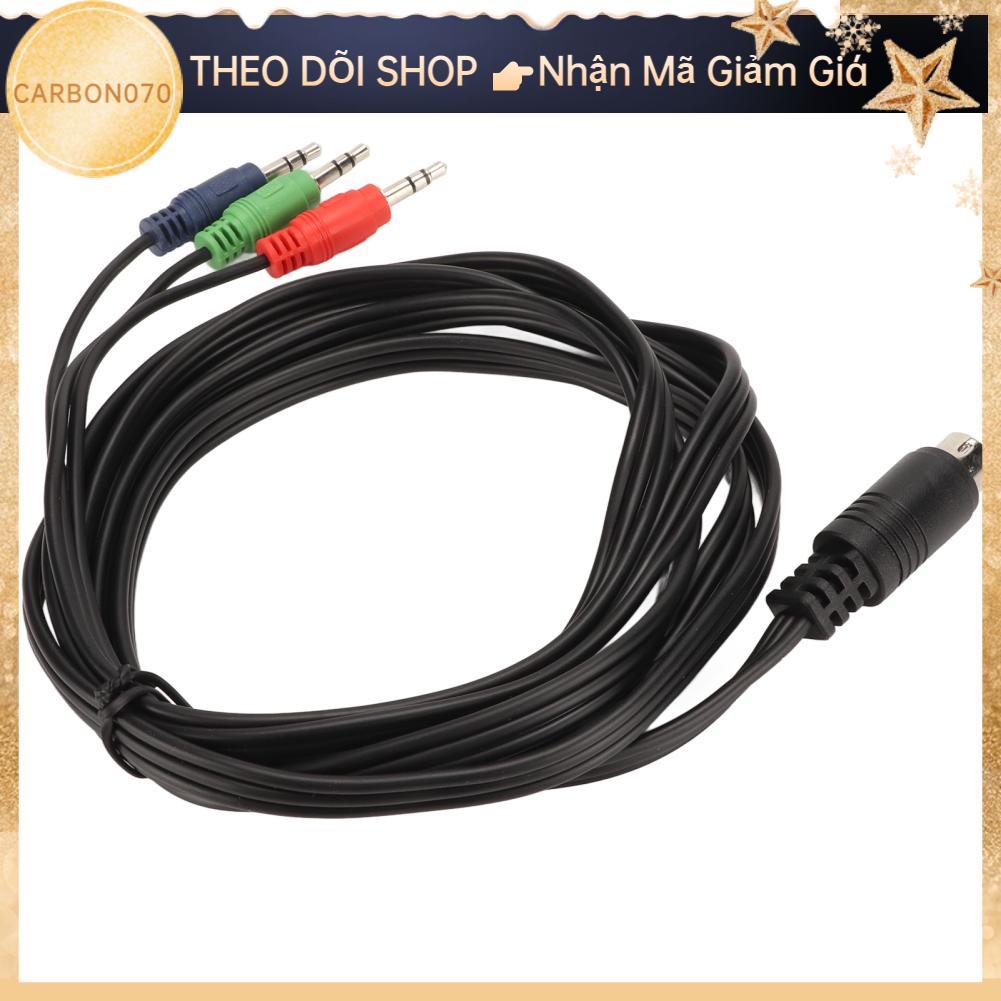 Carbon070 Cáp Mini DIN Sang 3 DC 3.5Mm 9 Chân Cắm Âm Thanh Dây Adapter Cho Loa Khuếch Đại Nhạc Cụ