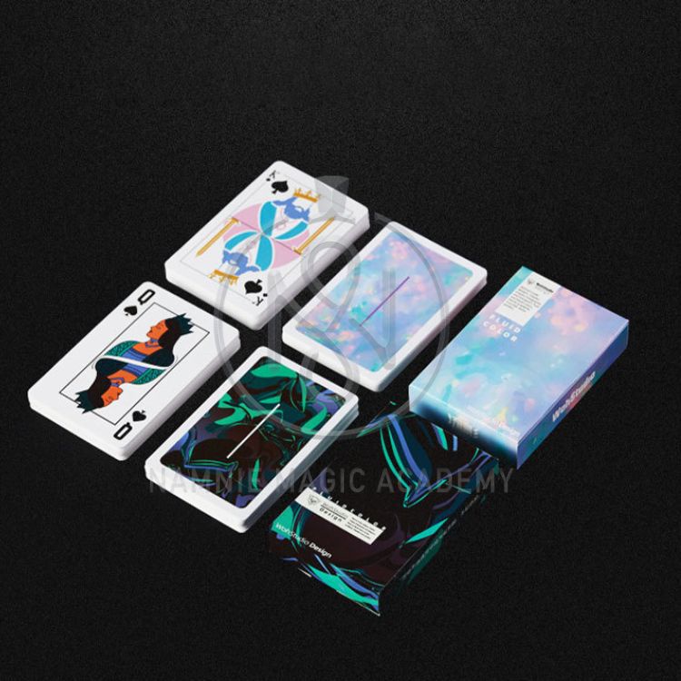 Bộ Bài Tây Phong Cách Màu Nước, Poker , Ảo Thuật , Hologram Playing Card , Tam Quốc Màu Loang Siêu Đẹp