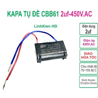Capa tụ đề 2uf 450v.ac kapa ngậm - linhkien hd