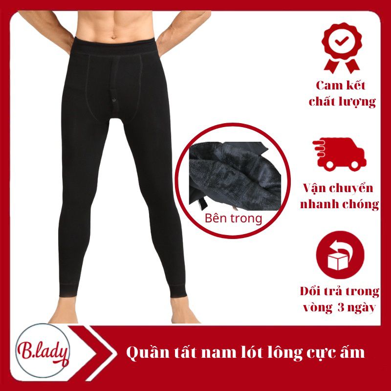 Quần tất nam.quần giữ nhiệt trong lót nỉ siêu ấm.