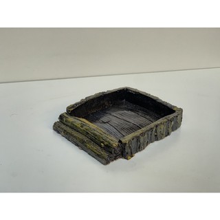 Máng ăn,máng nước cho bò sát chữ nhật 14x12x3cm