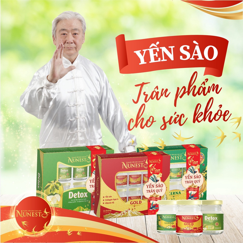 Hộp yến sào cao cấp nhân sâm không đường Nunest Cerna (6 lọ x 70ml)