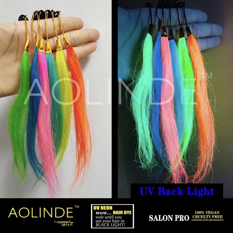 Màu nhuộm tóc phản quang HIGHLIGHT phát sáng trong đêm dưới đèn UV NEON AOLINDE Hair Color Cream 200ml