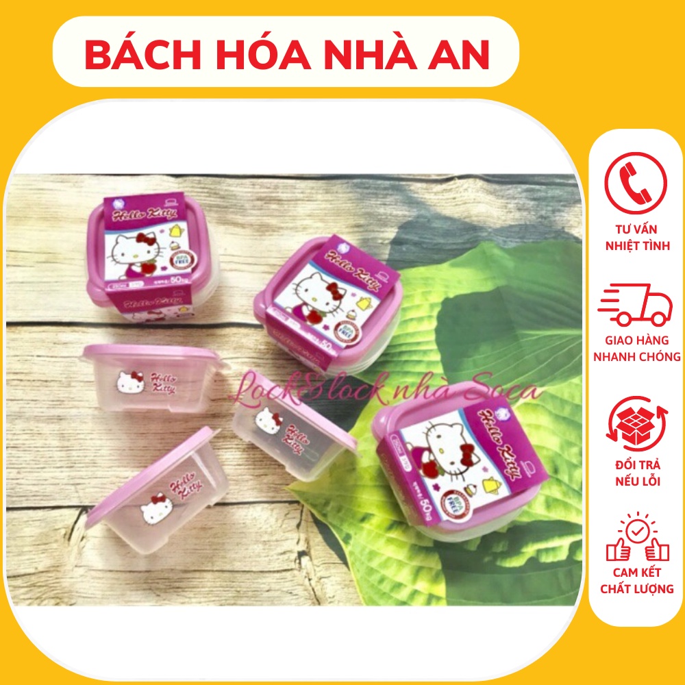 Set Hộp trữ thực phẩm locknlock hello kitty 260ml