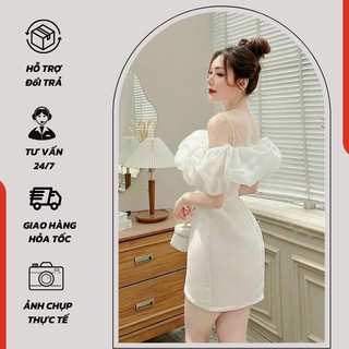 Đầm body trễ vai phối bèo điệu đà sang chảnh ( có mút ngực ) - 909