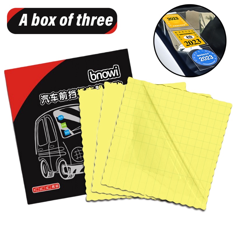 Set 3 Nhãn Dán PVC Trong Suốt Chống Tĩnh Điện Đa Năng Tháo Gỡ Tiện Lợi Cho Kính Xe Hơi