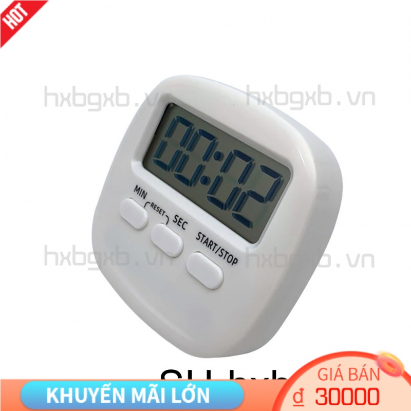 Đồng Hồ Hẹn Giờ Làm Bánh Bằng Nhựa Màn Hình LCD Kèm Giá Đỡ Tiện Dụng Cho Nhà Bếp