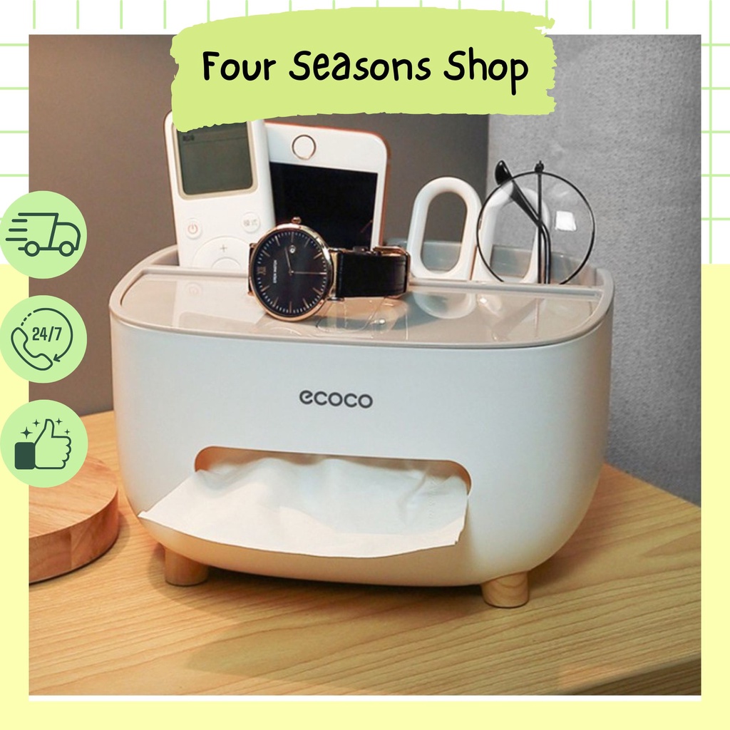 Hộp Đựng Khăn Giấy Ăn Đa Năng Ecoco Sang Trọng