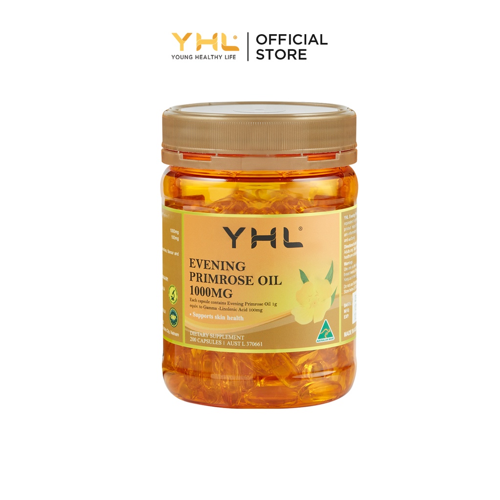 Viên uống tinh dầu hoa anh thảo YHL Úc 200 viên giúp hạn chế lão hóa cải thiện độ đàn hồi cho da