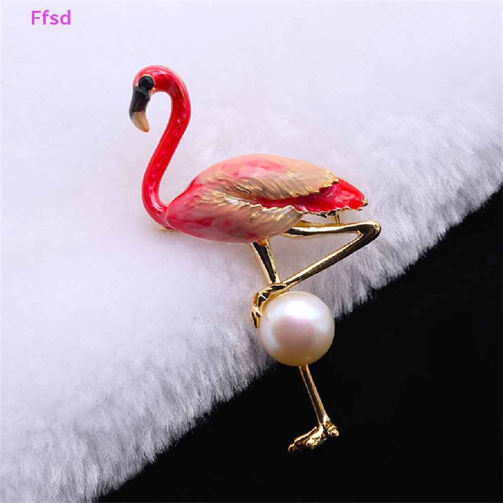 {Ffsd} Ghim Cài Áo Khoác Hình Chim Hồng Hạc Sống Động Cho Nam Và Nữ * Bán Chạy