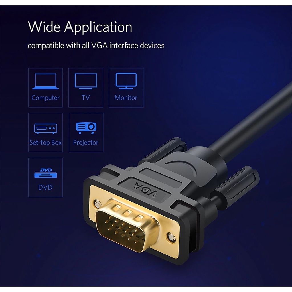 Dây VGA Hỗ trợ Full HD 1080P Cao Cấp ID Tech HA103 - BH 24T Đổi Mới