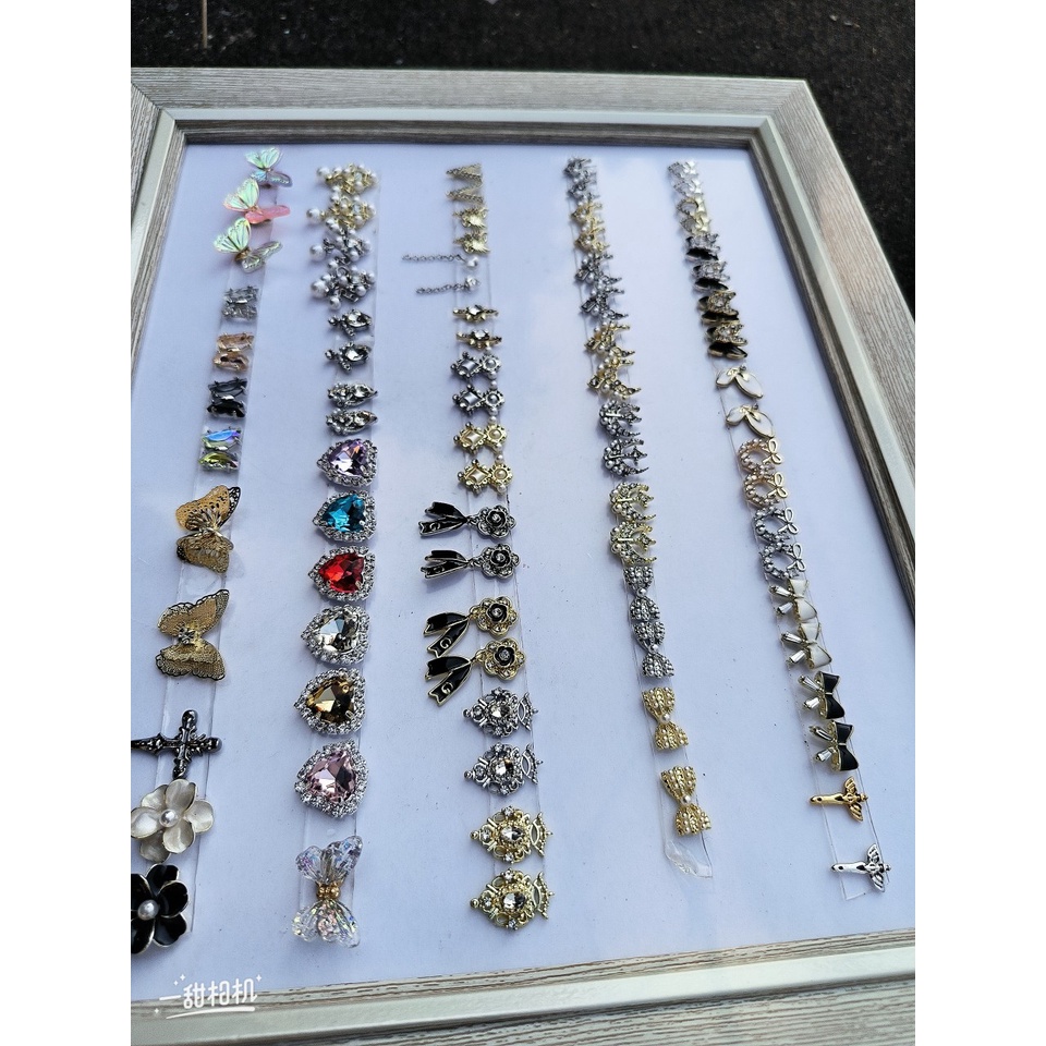Charm nail 50 mẫu hợp kim  gắn trang trí móng tay chọn lẻ