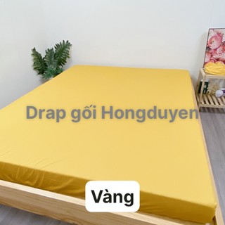 Bộ Drap/ga thun trơn vàng KO Mền/Chăn 1m6/1m8 (chân nệm dưới 15cm). drap gối codipa