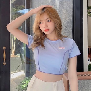 UPZ Áo Thun Croptop Cột Dây Lưng (3 Màu)