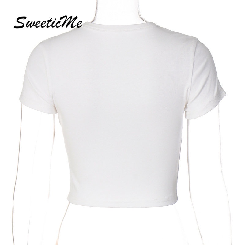 Áo Thun Tay Ngắn Cổ Tròn Dáng Ôm In Họa Tiết Thời Trang 2022 Cho Nữ