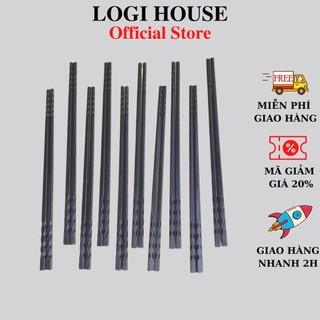 Bộ 10 Đôi Đũa Nhựa Đen Siêu Bền An Toàn Cao cấp
